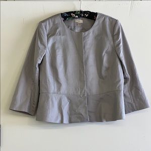 ANN TAYLOR LOFT grey button up  jacket